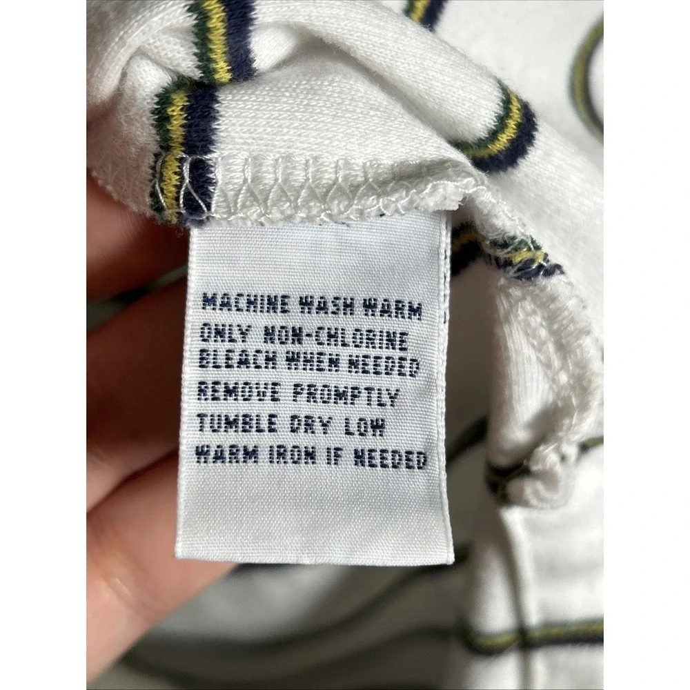 Polo Ralph Lauren Polo Mens M White Striped Custom Slim Fit Short Sleeve Shirt